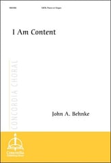 I Am Content SATB choral sheet music cover
